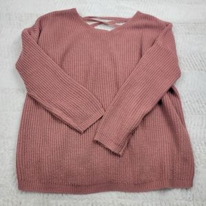 Beautiful blush tie back oversized sweater